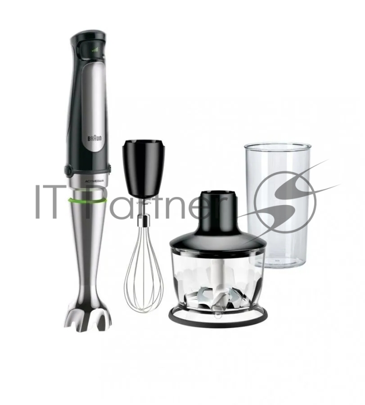 Блендер погружной Braun MQ7035XBI черный/серебристый