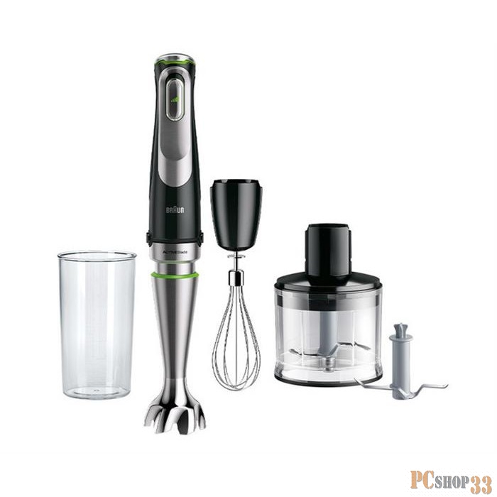 Блендер погружной Braun MQ9135XI черный/серебристый