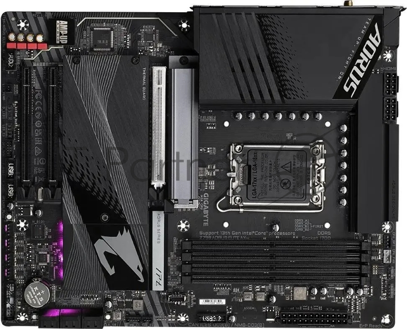 Материнская плата Gigabyte Z790 AORUS ELITE, Socket 1700, Intel®Z790, 4xDDR5-4800, HDMI+DP, 3xPCI-Ex16, 6xSATA3(RAID 0/1/5/10), 4xM.2, 8Ch Audio, 1x2.5GbLan, (4+4)xUSB2.0, (5+2)xUSB3.2, (1+1)xUSB3.2 Type-C™, ATX, RTL {}