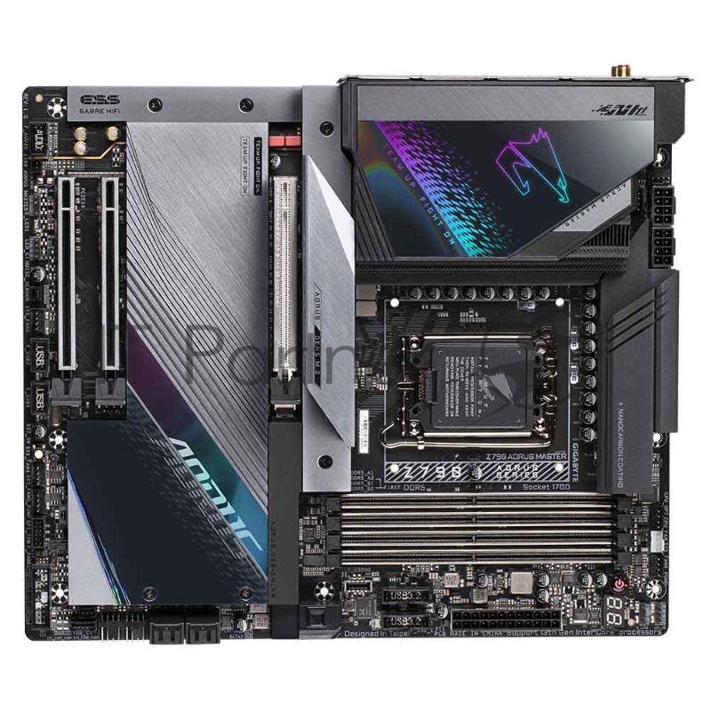 Материнская плата Gigabyte Z790 AORUS MASTER, Socket 1700, Intel®Z790, 4xDDR5-4800, 3xPCI-Ex16, 4xSATA3(RAID 0/1/5/10), 5xM.2, 8Ch Audio, 1x10GbLan, WiFi, (0+4)xUSB2.0, (11+4)xUSB3.2, (3+1)xUSB3.2 Type-C™, ATX, RTL {}