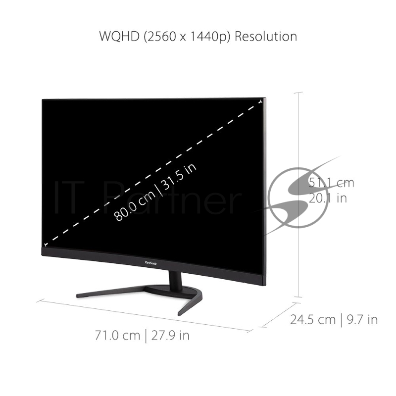 Монитор ViewSonic 31,5 VX3268-2KPC-MHD