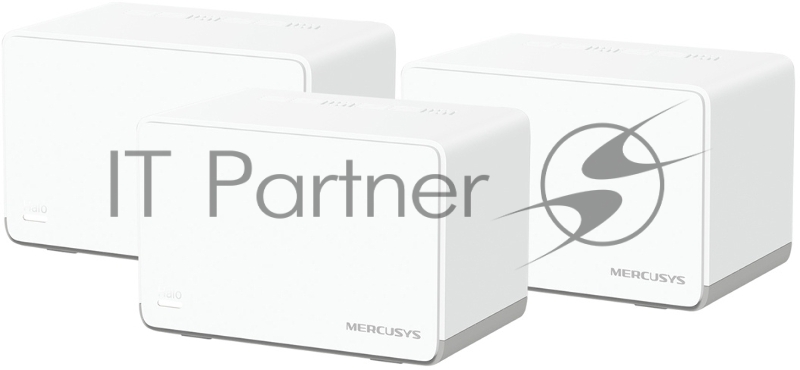 Домашняя Mesh Wi‑Fi система AX1800 Whole Home Mesh Wi-Fi 6 SystemSPEED: 574 Mbps at 2.4 GHz + 1201 Mbps at 5 GHzSPEC: Internal Antennas, 3× Gigabit Ports per Unit (WAN/LAN auto-sensing), 1024-QAM, OFDMAFEATURE: MERCUSYS APP, Router/AP Mode, One Unifi