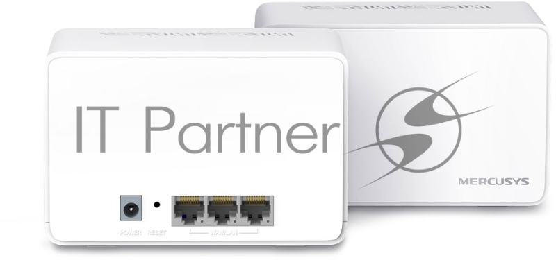 Домашняя Mesh Wi‑Fi система AX3000 Whole Home Mesh Wi-Fi 6 SystemSPEED: 574 Mbps at 2.4 GHz + 2402 Mbps at 5 GHzSPEC: Internal Antennas, 3× Gigabit Ports per Unit (WAN/LAN auto-sensing), 1024-QAM, OFDMA, HE160FEATURE: MERCUSYS APP, Router/AP Mode, On