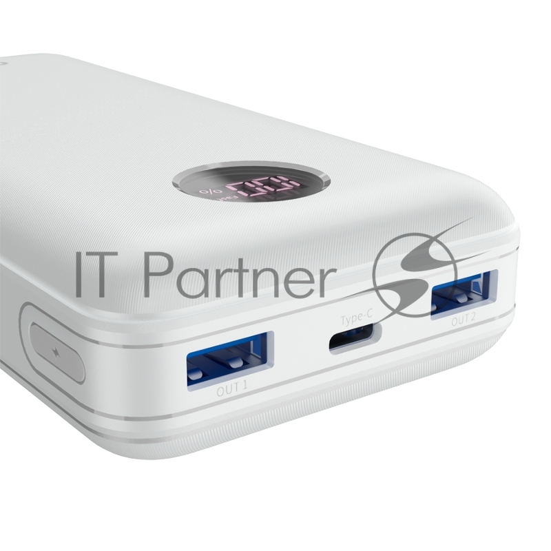 Внешний аккумулятор CANYON PB-2002 Power bank 20000mAh Li-poly battery, Input Type-C 5V3A,9V2A,18W , Output Type-C:5V3A,9V2.2A,12V1.5A,20W, Output USBA1/USBA2:5V3A,5V/4.5A,4.5V/ 0.437g , cable Type C, white