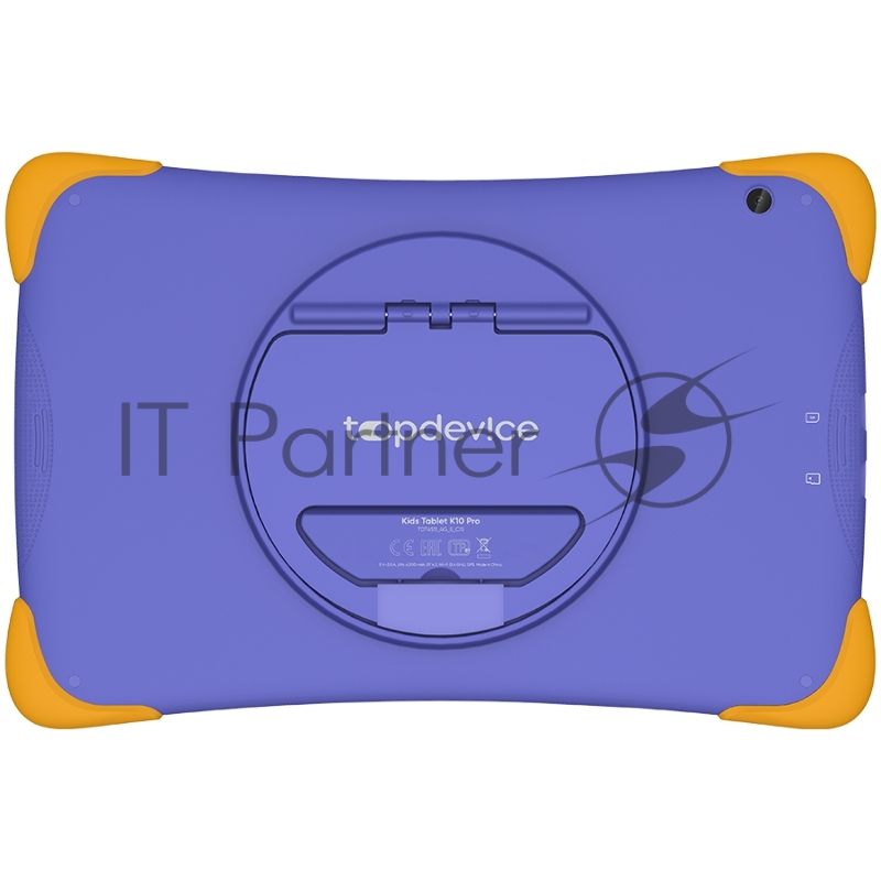 Планшет Topdevice Kids Tablet K10 Pro, 10.1 (1280x800) IPS display, Android 11 + HMS apps, up to 1.6GHz 8-core Spreadtrum SC9863a, 3/32GB, LTE, Single SIM card, call function, BT 4.2, WiFi, USB-C, microSD card slot, 0.3MP front cam + 2.0MP rear cam,