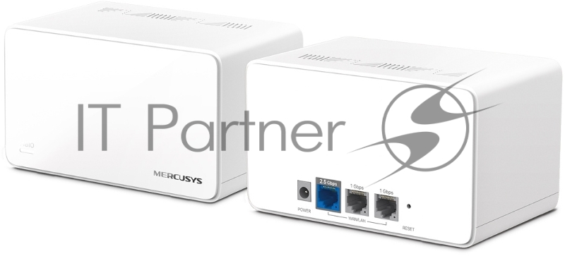 Домашняя Mesh Wi‑Fi система AX6000 Whole Home Mesh Wi-Fi 6 SystemSPEED: 1148 Mbps at 2.4 GHz + 4804 Mbps at 5 GHzSPEC: Internal Antennas, 1× 2.5 Gbps Port (WAN/LAN auto-sensing), 2× Gigabit Ports (WAN/LAN auto-sensing), 1024-QAM, OFDMA, HE160FEATURE: