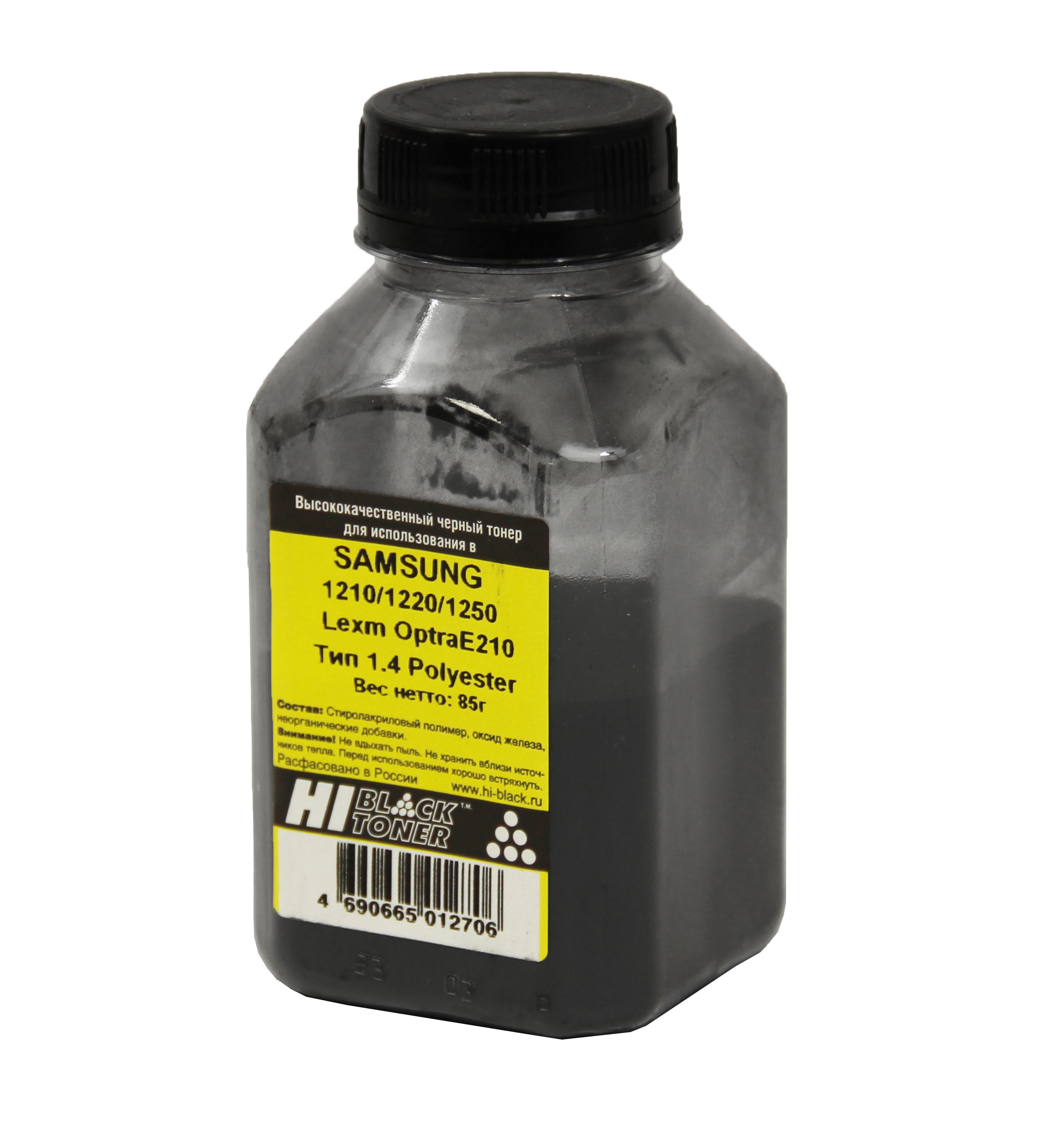 Расходные материалы Hi-Black Тонер Samsung ML1210/1220/1250 /Lexm OptraE210 (Hi-Black) Тип 1.4, Polyester, 85 г, банка