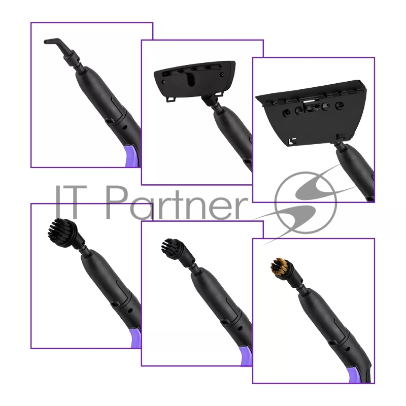 Пароочиститель ручной Kitfort КТ-9104-1 1500Вт фиолетовый/черный