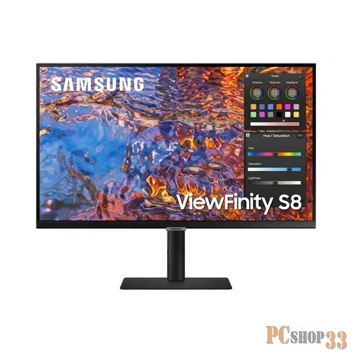 ЖК монитор Samsung S27B800PXI/ Samsung S27B800PXI 27 Wide LCD 4K IPS monitor, 3840x2160, 5(GtG)ms, 400 cd/m2, MEGA DCR(static 1000:1), 178°/178°, Display Port, HDMI, USB3.0 x3 USB-C (90 Вт), HAS, VESA 100x100 mm, внутренний БП, Windows 10, EnergyStar