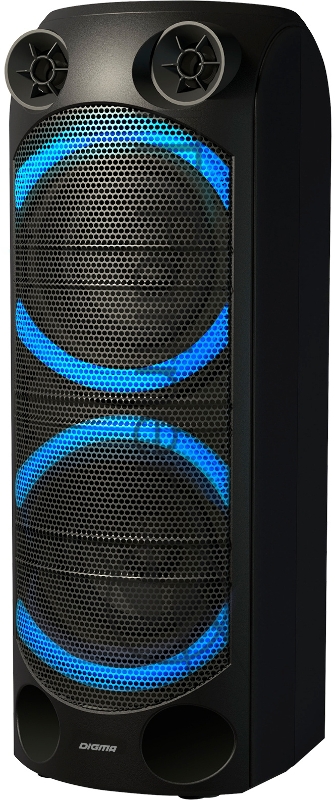 Минисистема Digma D-MC1720 черный 500Вт FM USB BT micro SD