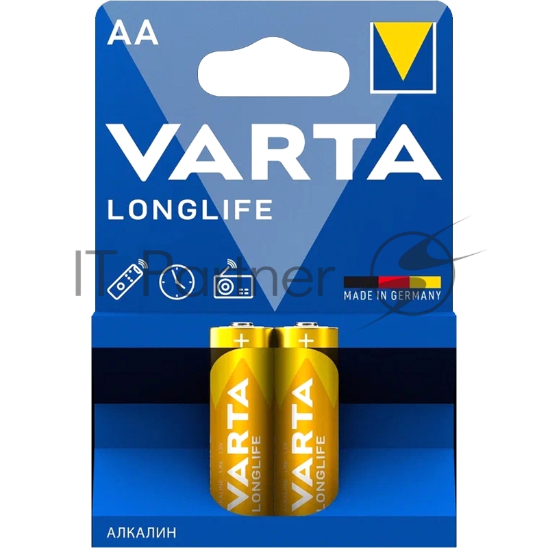 Батарейки VARTA Long Life AA блистер 2 04106101412