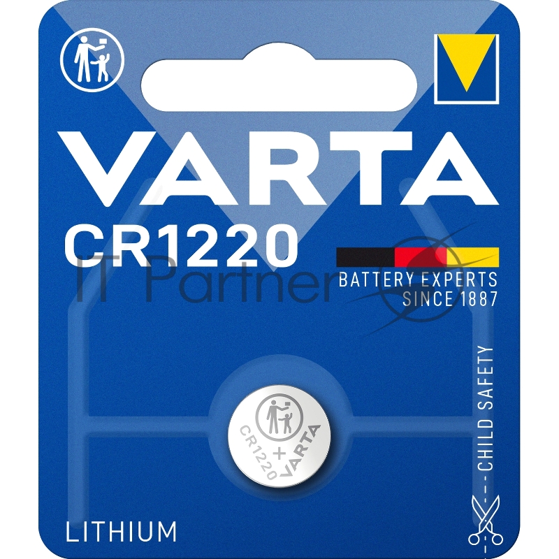 Батарейка Varta ELECTRONICS CR1220 BL1 Lithium 3V (6220) (1/10/100)