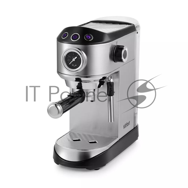 Кофеварка рожковая Kitfort КТ-7106 1450Вт нержавеющая сталь/синий