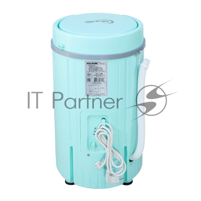 Центрифуга WILLMARK SD-36S (загрузка белья 3.5кг, 1350 об./мин.,барабан из нерж.стали) (Бирюзовый)