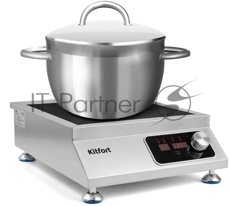 Плита Индукционная Kitfort КТ-143 серебристый/черный стеклокерамика (настольная)
