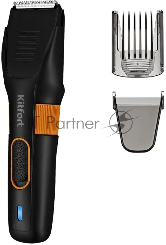 Машинка для стрижки Kitfort КТ-3130-2 черный/оранжевый 5Вт (насадок в компл:2шт)