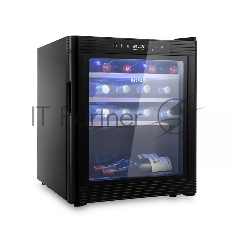 Винный шкаф Kitfort КТ-2420 1-нокамерн. черный (однокамерный)