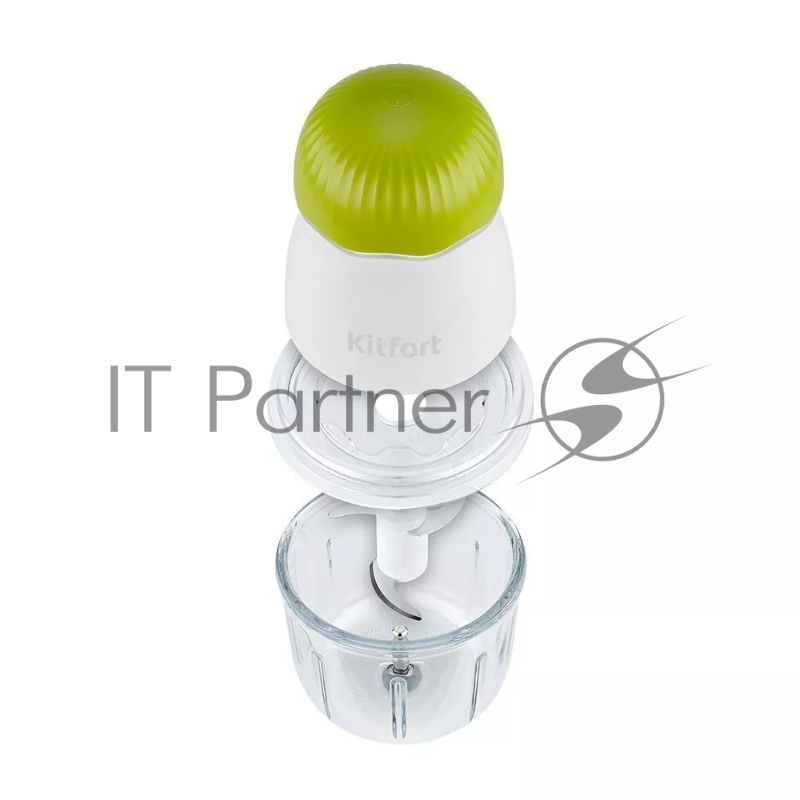 Измельчитель электрический Kitfort КТ-3064-2 0.3л. 150Вт салатовый/белый