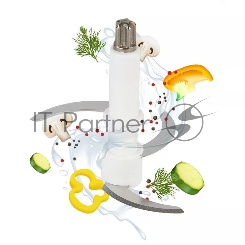 Измельчитель электрический Kitfort КТ-3092 0.3л. 200Вт голубой/белый