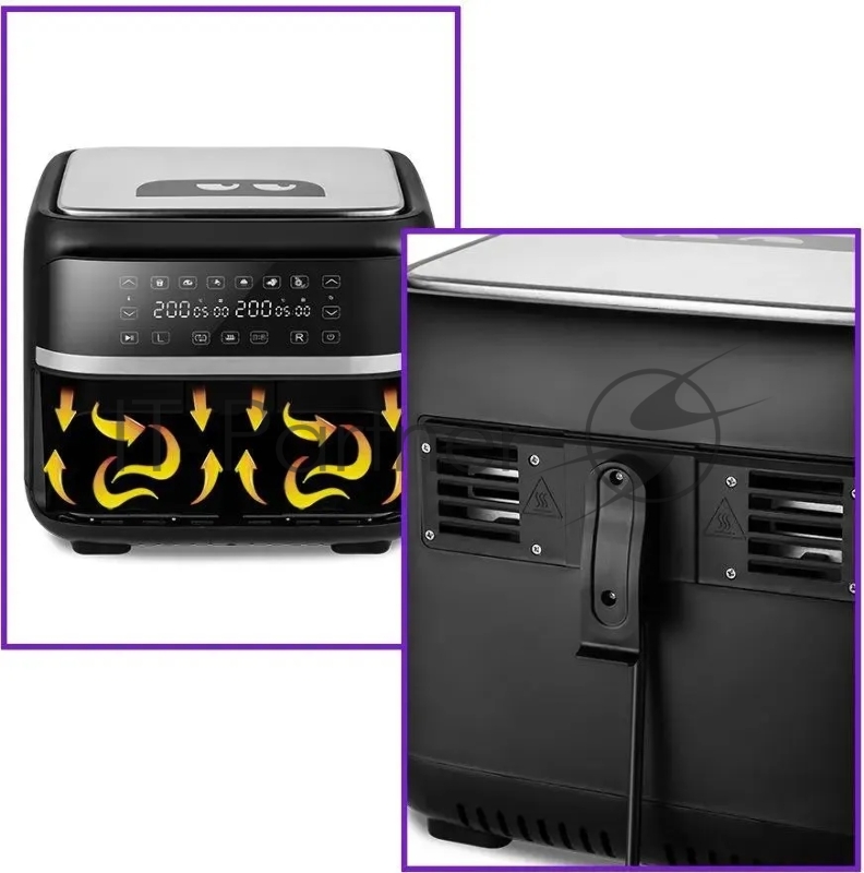 Аэрогриль Kitfort КТ-2247 2850Вт черный/серебристый