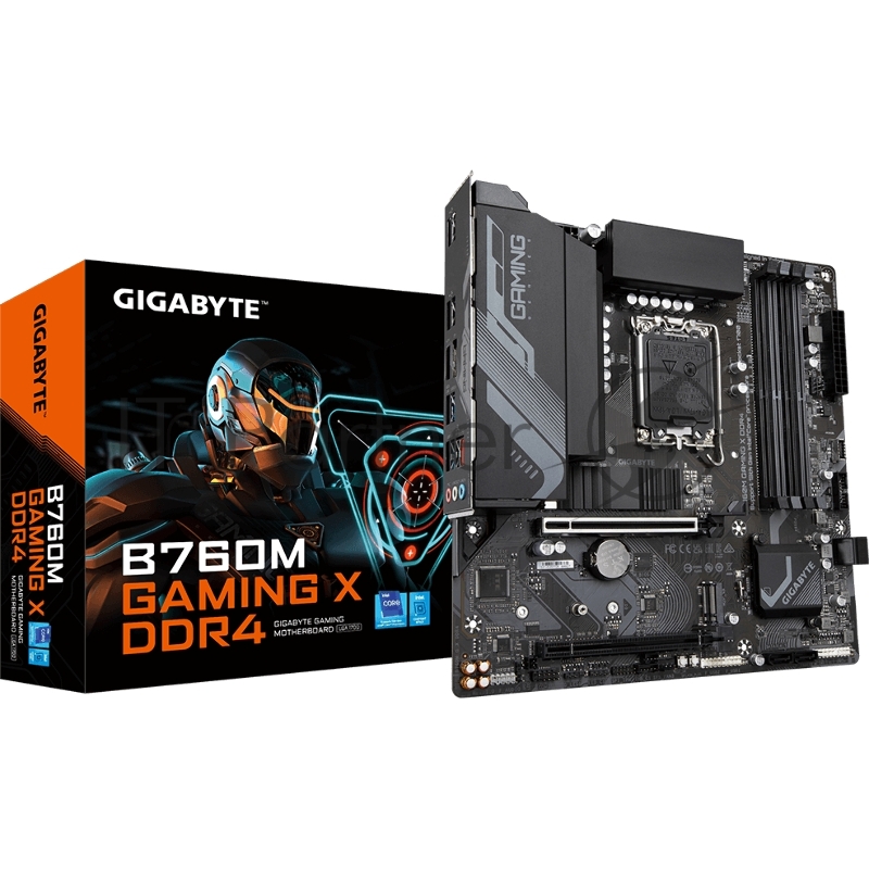 Материнская плата Gigabyte B760M GAMING X DDR4 Soc-1700 Intel B760 4xDDR4 mATX AC`97 8ch(7.1) 2.5Gg RAID+HDMI+DP