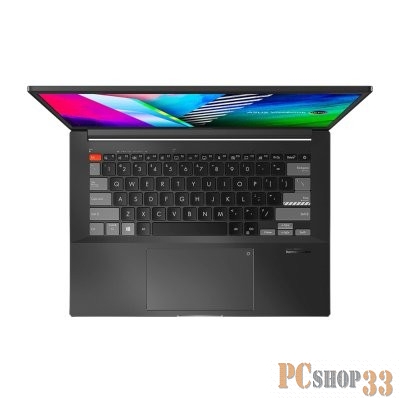 ASUS Vivobook Pro 14 M7400QE-KM117 R7-5800H/16Gb/512Gb M.2 SSD/14,0 OLED WQXGA+ (2880 x 1800) 90Hz/GeForceRTX 3050Ti 4Gb/WiFi6/BT/Backlit KB/No OS/1.4Kg/Black/DIALPAD