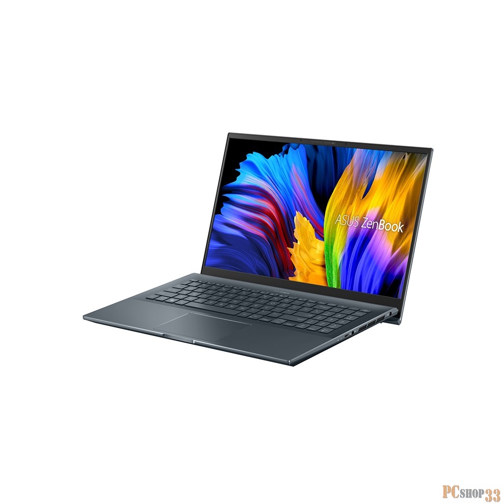 Ноутбук ASUS Zenbook Pro 15 UM535QA-KS241 AMD Ryzen 7 5800H/16Gb/1Tb SSD SSD Nvme/15.6 FHD GLARE TOUCH IPS 400 nit 1920x1080/WiFi5/BT/No OS/1.8Kg/PINE GREY(GLASS)/SLEEVE