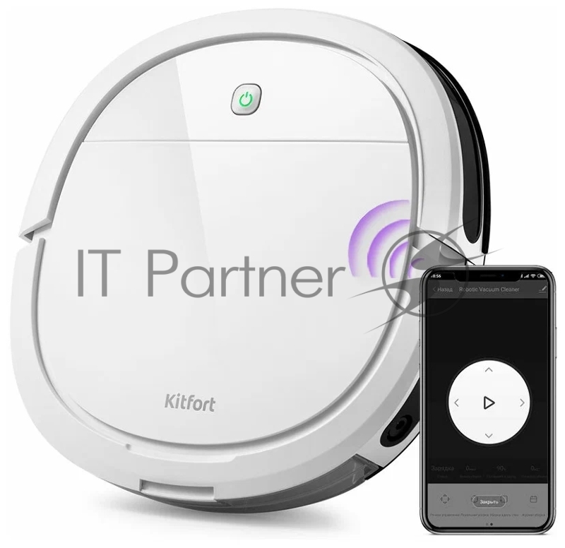 Пылесос-робот Kitfort КТ-5116 20Вт белый