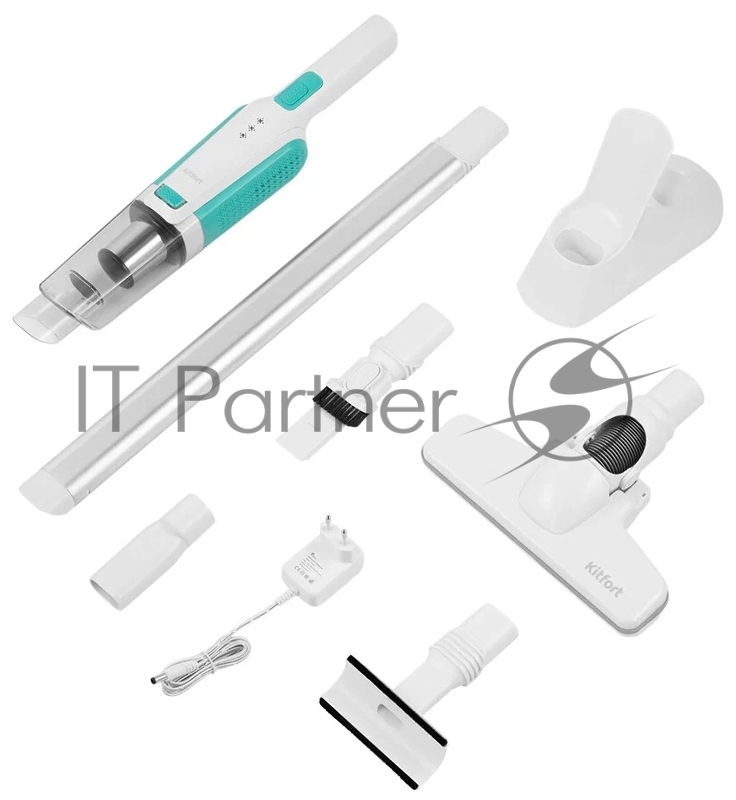 Пылесос ручной Kitfort КТ-5133 90Вт белый/салатовый