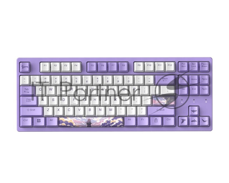 Клавиатура механическая проводная Dareu A87L Dream (фиолетовый, серия сон), 87 клавиш, подключение USB - TypeC, раскладка ENG/RUS