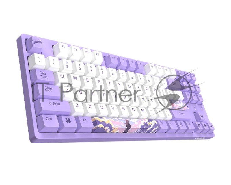 Клавиатура механическая проводная Dareu A87L Dream (фиолетовый, серия сон), 87 клавиш, подключение USB - TypeC, раскладка ENG/RUS