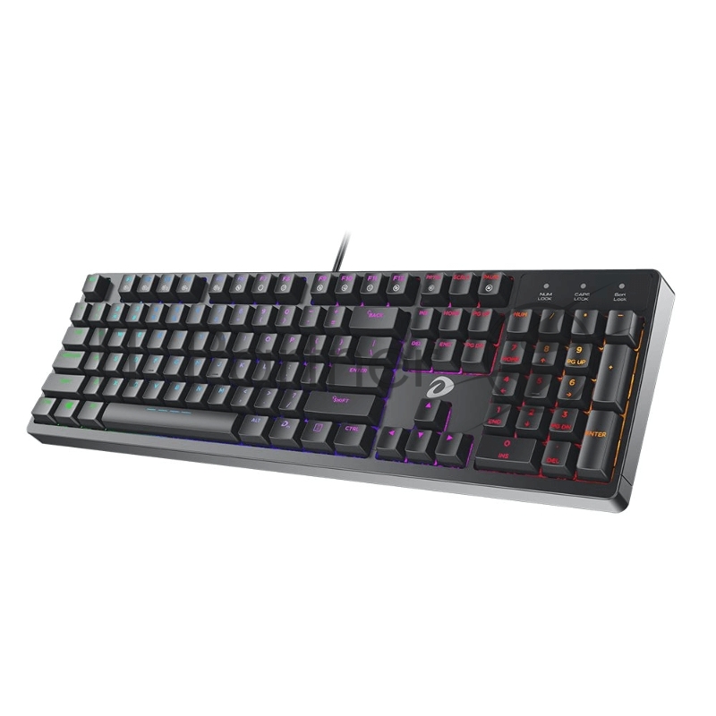 Клавиатура проводная Dareu EK1280s Black (черный), подсветка Rainbow, D-свитчи Red, раскладка клавиатуры ENG/RUS