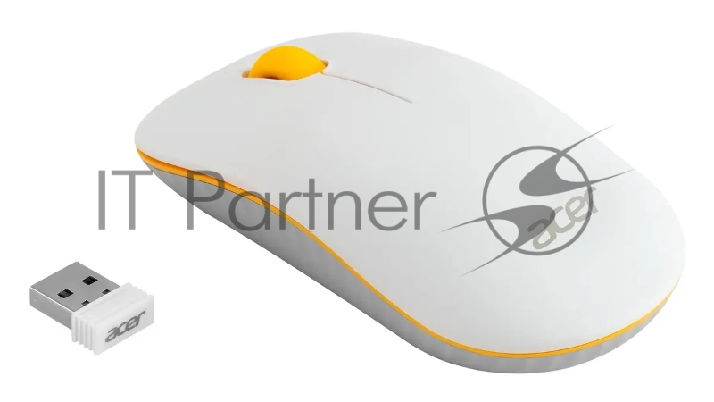 Клавиатура + мышь Acer OCC200 клав:жёлтый мышь:жёлтый USB беспроводная slim Multimedia