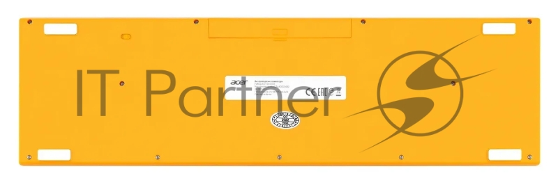 Клавиатура + мышь Acer OCC200 клав:жёлтый мышь:жёлтый USB беспроводная slim Multimedia