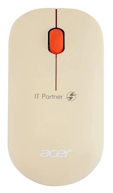 Мышь Acer OMR200 бежевый оптическая (1200dpi) беспроводная USB для ноутбука (2but)