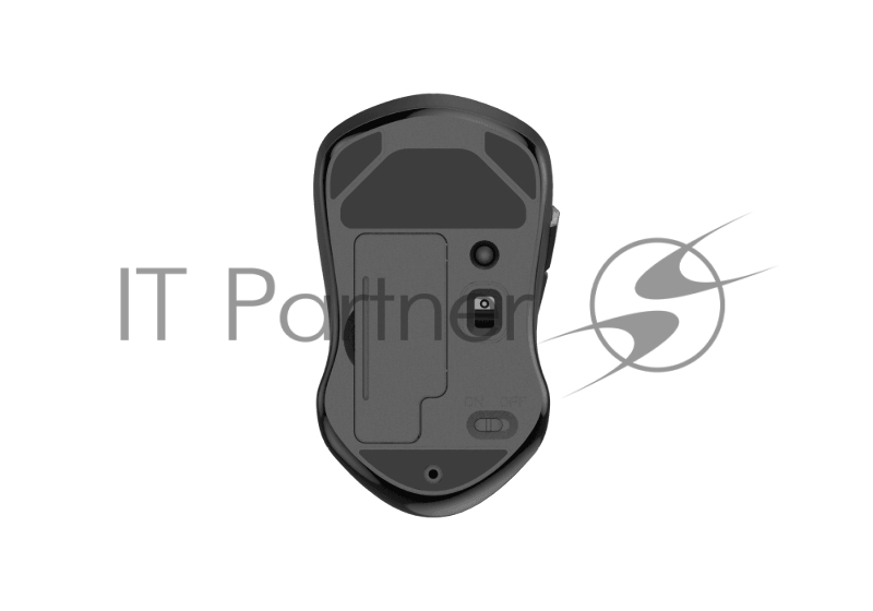 Мышь беспроводная Dareu LM115B Black (черный), DPI 800/1200/1600, подключение: ресивер 2.4GHz + Bluetooth, размер 107x59x38мм