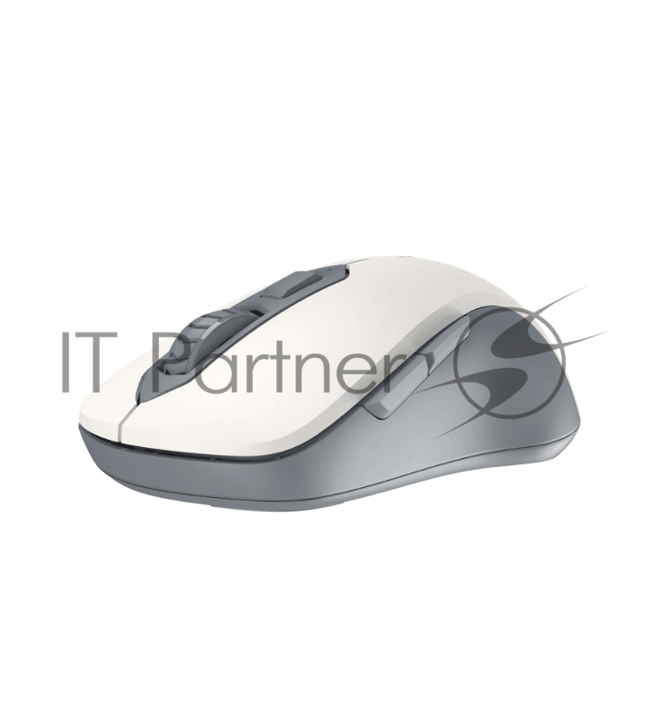 Мышь беспроводная Dareu LM115B Gray-White (серый/белый), DPI 800/1200/1600, подключение: ресивер 2.4GHz + Bluetooth, размер 107x59x38мм