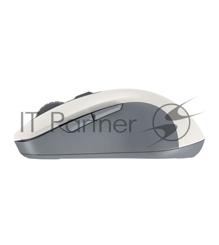 Мышь беспроводная Dareu LM115B Gray-White (серый/белый), DPI 800/1200/1600, подключение: ресивер 2.4GHz + Bluetooth, размер 107x59x38мм