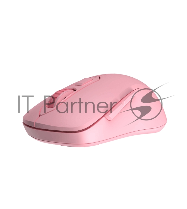 Мышь беспроводная Dareu LM115B Pink (розовый), DPI 800/1200/1600, подключение: ресивер 2.4GHz + Bluetooth, размер 107x59x38мм