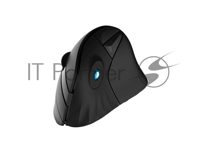 Мышь вертикальная беспроводная Dareu LM138G Full Black (полностью черная), DPI 800/1200(Default)/1600, ресивер 2.4GHz, размер 67.5x117x76мм