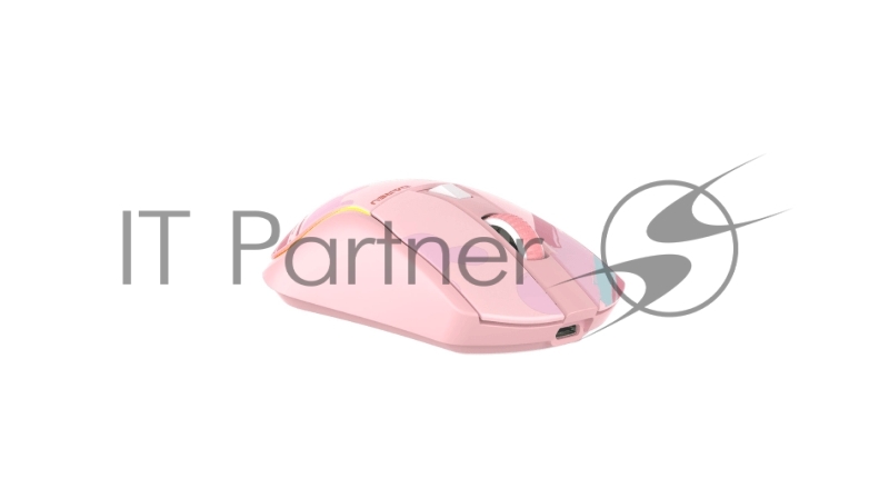 Мышь игровая беспроводная Dareu A950 Pink (розовый), DPI 400/800/1600/3200/6400/12000, подключение Tri-mode: проводное+2.4GHz+BT, встроенный аккумулятор 930mAh, зарядная станция, подсветка RGB, размер 123x64x39мм
