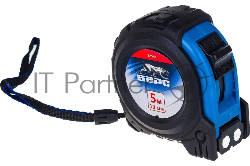 Рулетка Вектор 5 м х 19 мм, утолщенное полотно, магнитный зацеп, обрезиненный корпус// Барс