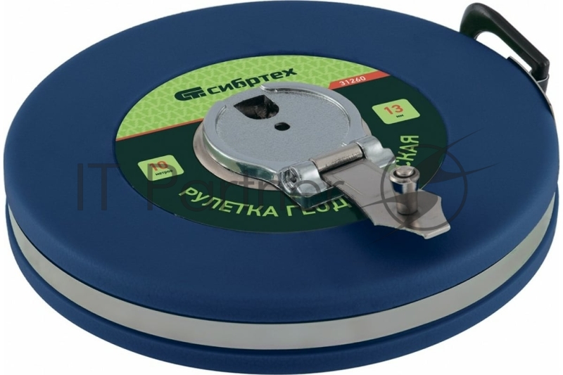 Рулетка геодезическая 30 м х 13 мм, закрытый корпус, фиберглассовая лента// Сибртех