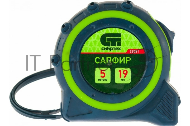 Рулетка Сапфир, двухкомпонентный корпус, 5 м х 19 мм// Сибртех