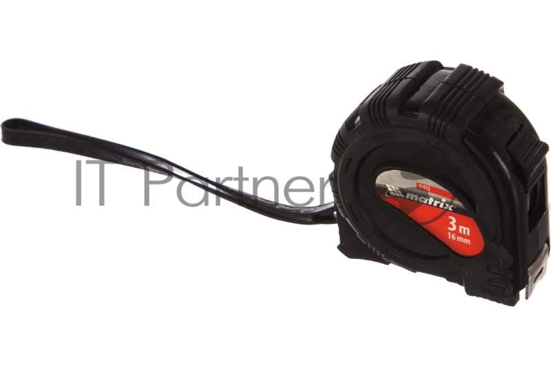 Рулетка Black, 3 м х 16 мм, обрезиненный корпус// Matrix