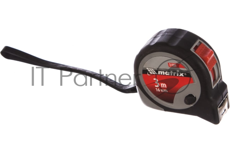 Рулетка Continuous fixation, 3 м х 16 мм, двухкомпонентный корпус, плавная фиксация// Matrix