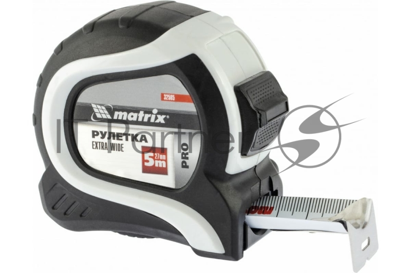 Рулетка Extra Wide, 5 м x 27 мм, двухкомпонентный корпус, PRO// Matrix