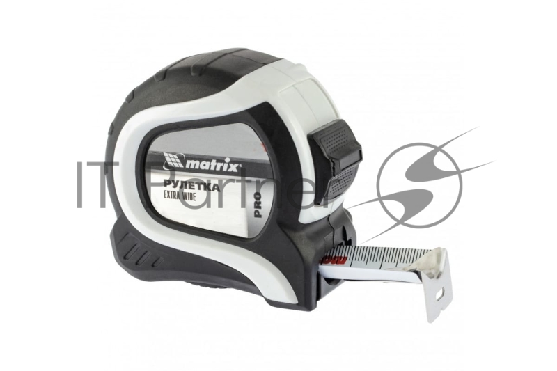 Рулетка Extra Wide, 8 м x 27 мм, двухкомпонентный корпус, PRO// Matrix