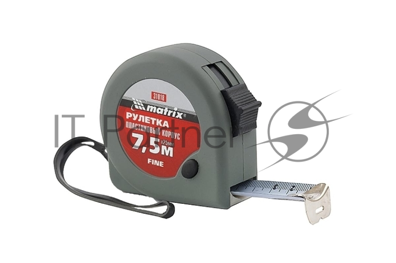 Рулетка Fine, 7,5 м х 25 мм, пластиковый корпус// Matrix