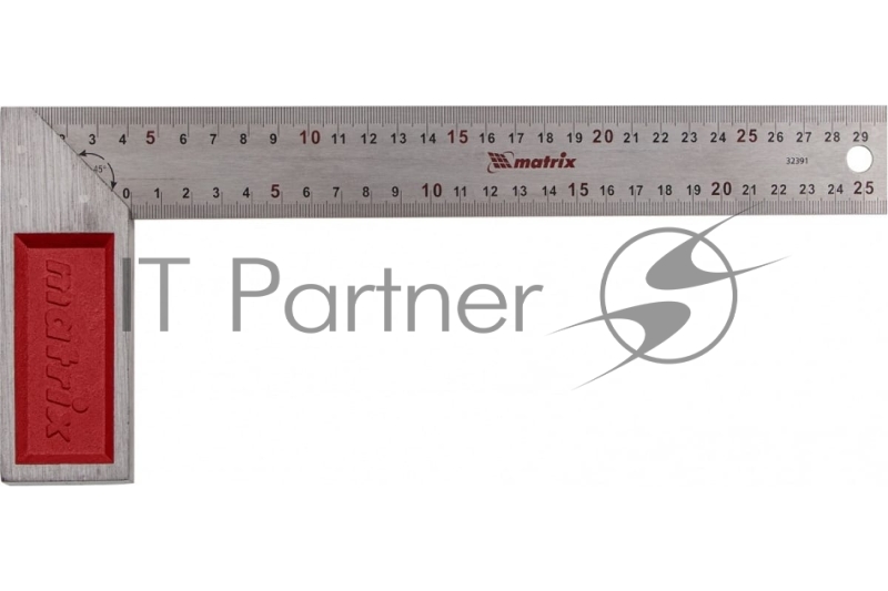 Угольник стальной, градуировка, 300 мм// Matrix
